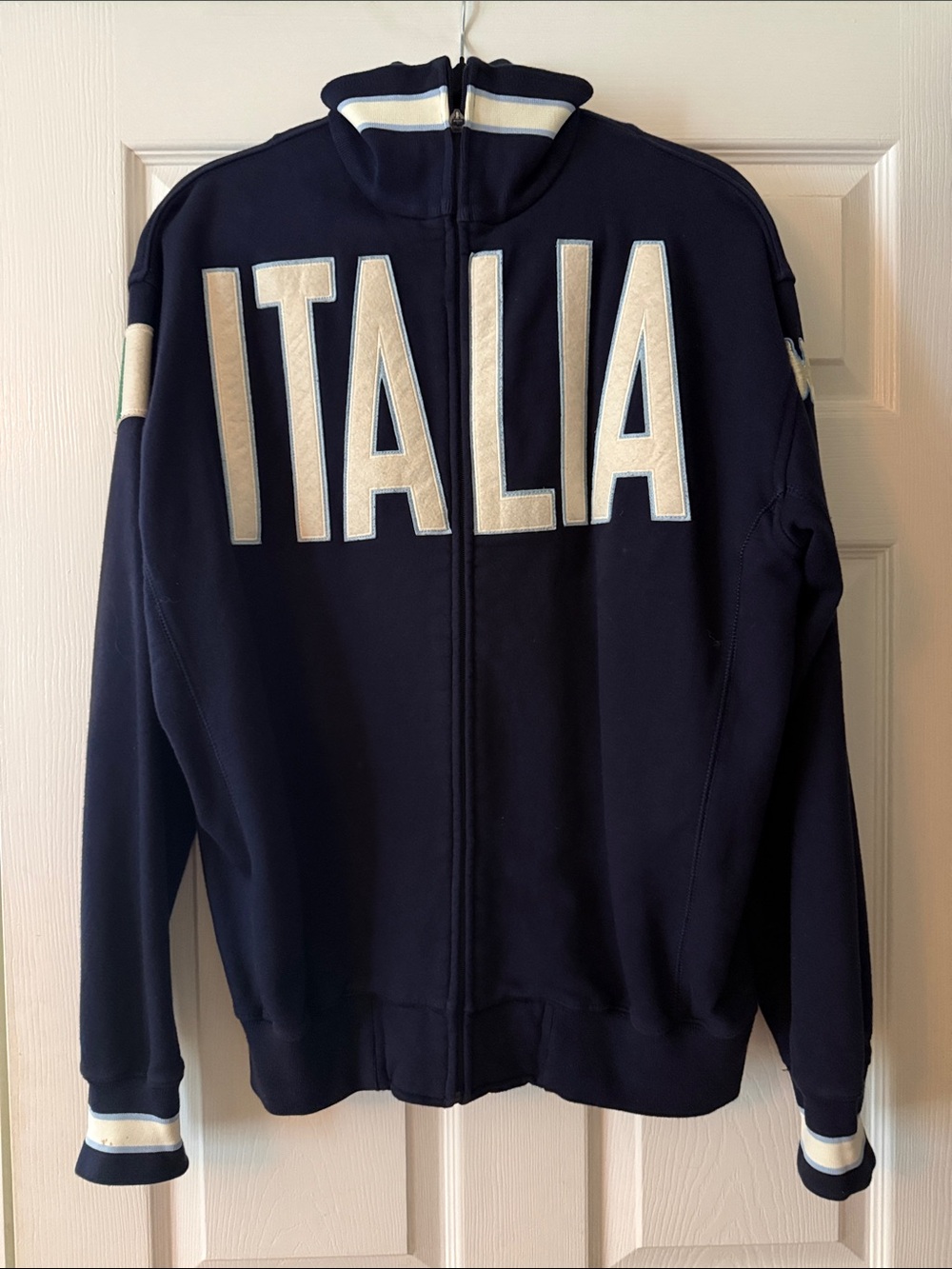 Kappa ITALIA Navy & White Bomber Jacket